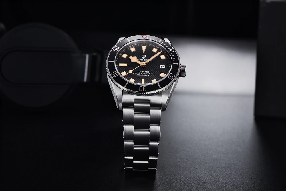 Montre automatique pour homme PAGANI DESIGN – Modèle de luxe type BB58, montre-bracelet mécanique, sportive, en acier inoxydable et étanche