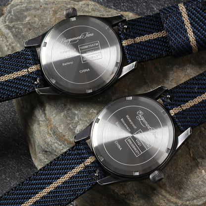 【Escapement Time】VH31 Quartz Movement Pilot Watch with Type-A or Type-B do the old black 38mm Case Waterproof 100M Sapphire