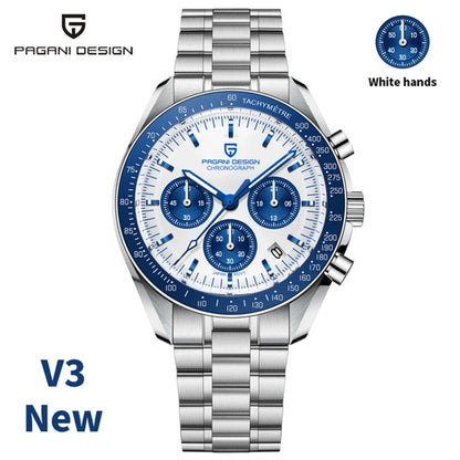 2026 New PAGANI DESIGN Golden Moon Mens Watches Luxury Quartz Watch Men Speed Sports Chronograph Man AR Sapphire Waterproof Gift