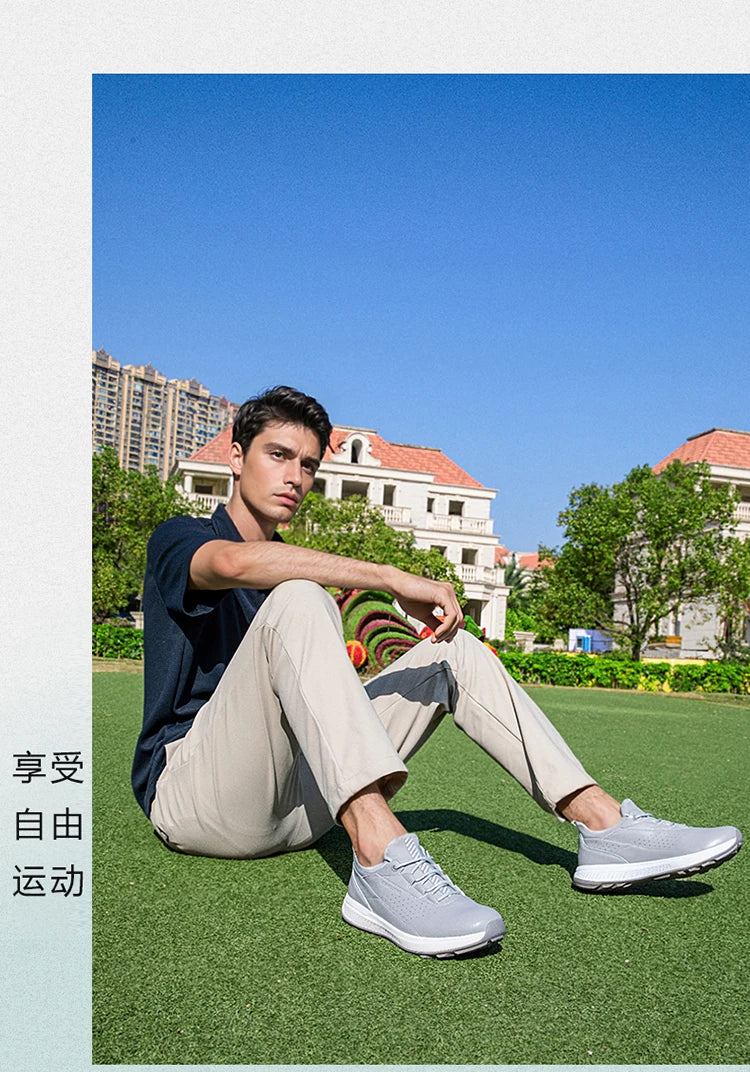 Zapatos deportivos de golf para hombre impermeables de cuero de alta calidad, zapatos deportivos para competición de golf, zapatos formales para campo de golf, zapatos de entrenamiento para hombre