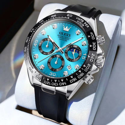 OLEVS Men’s Watch – Luxury quartz watch, water-resistant and luminescent, featuring a chronograph and date display – Men’s sports watch from a leading brand