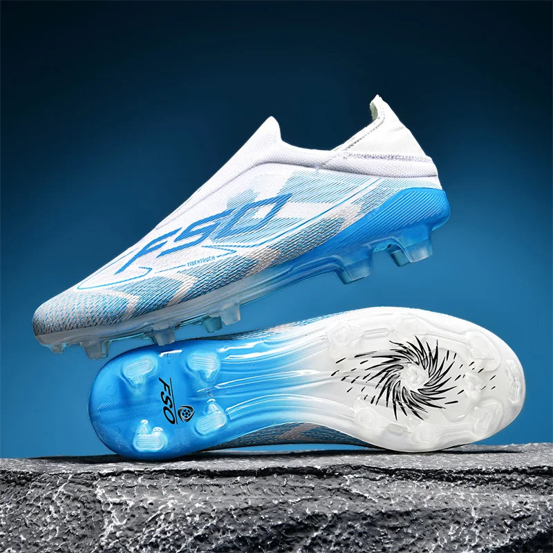 Nouvelles chaussures de football pour hommes, crampons mi-montants de haute qualité, légères, antidérapantes, pour l'extérieur et l'entraînement sur gazon, modèle très vendu