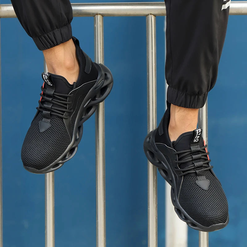 Chaussures de sécurité de travail pour hommes, baskets de travail légères et indestructibles, chaussures de sécurité à bout en acier, bottes de protection de sécurité, chaussures de toiture