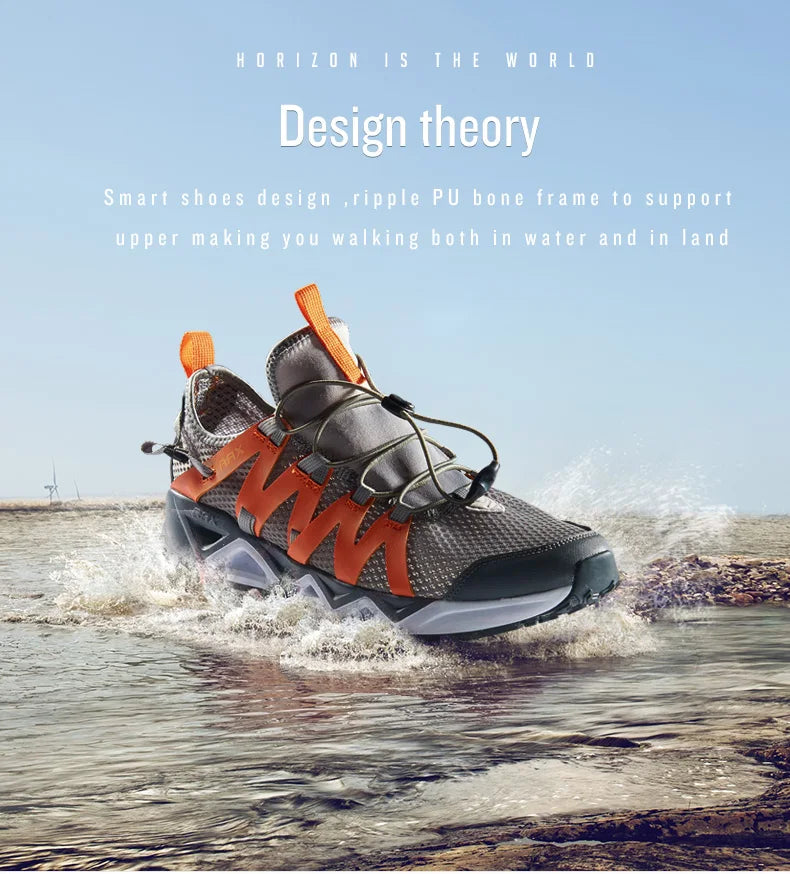 RAX Nieuwe heren- en dameszomerwandelschoenen, ademende Upstream-schoenen, trekkingschoenen, waterschoenen, outdoor-, vis- en kampeerschoenen, sneakers voor heren