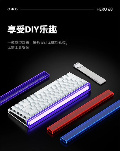 Nuevo AULA HERO 68HE/ULTRA Kits sticker: teclado gaming con interruptores magnéticos y accesorios para teclado mecánico personalizado con cable para e-sport