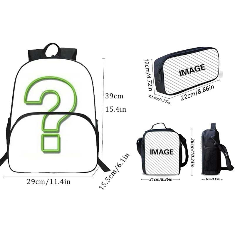 Hot Game Design Child Backpacks Lunch Bag Pencil Case Pupil Large Capacity School Bags For Boy Girl Best Gift F-FortniteS