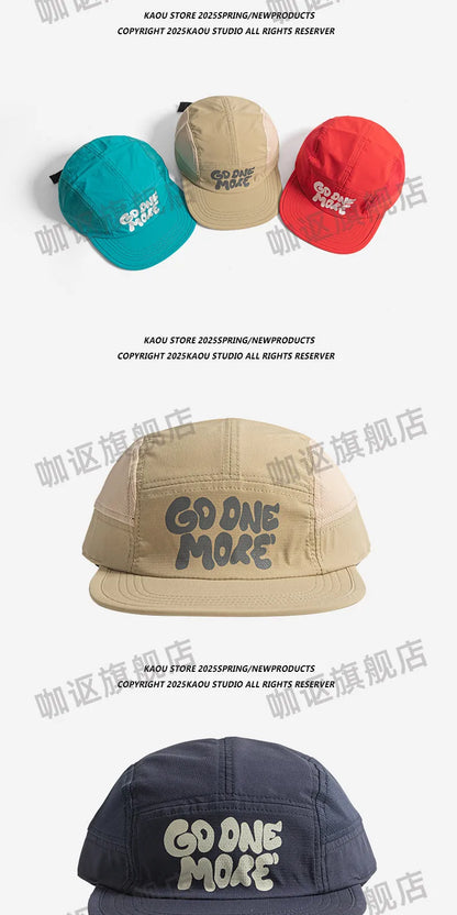 Summer New Thin Quick-drying 5-panel Baseball Caps for Men Outdoor Hiking Casual Versatile Fashion Flat-brimmed Women's Hats
