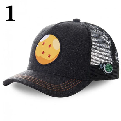 New Dragon Ball DRAGONBALL Mesh Cap Cartoon Mesh Cap Men And Women Baseball Cap Fashion Patch Trucker Cap