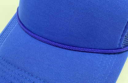 5 panel Trucker Caps Men Women Plain Blank Foam Mesh Baseball Cap With Rope Summer Breathable Outdoor Sport Sun Visor Hats