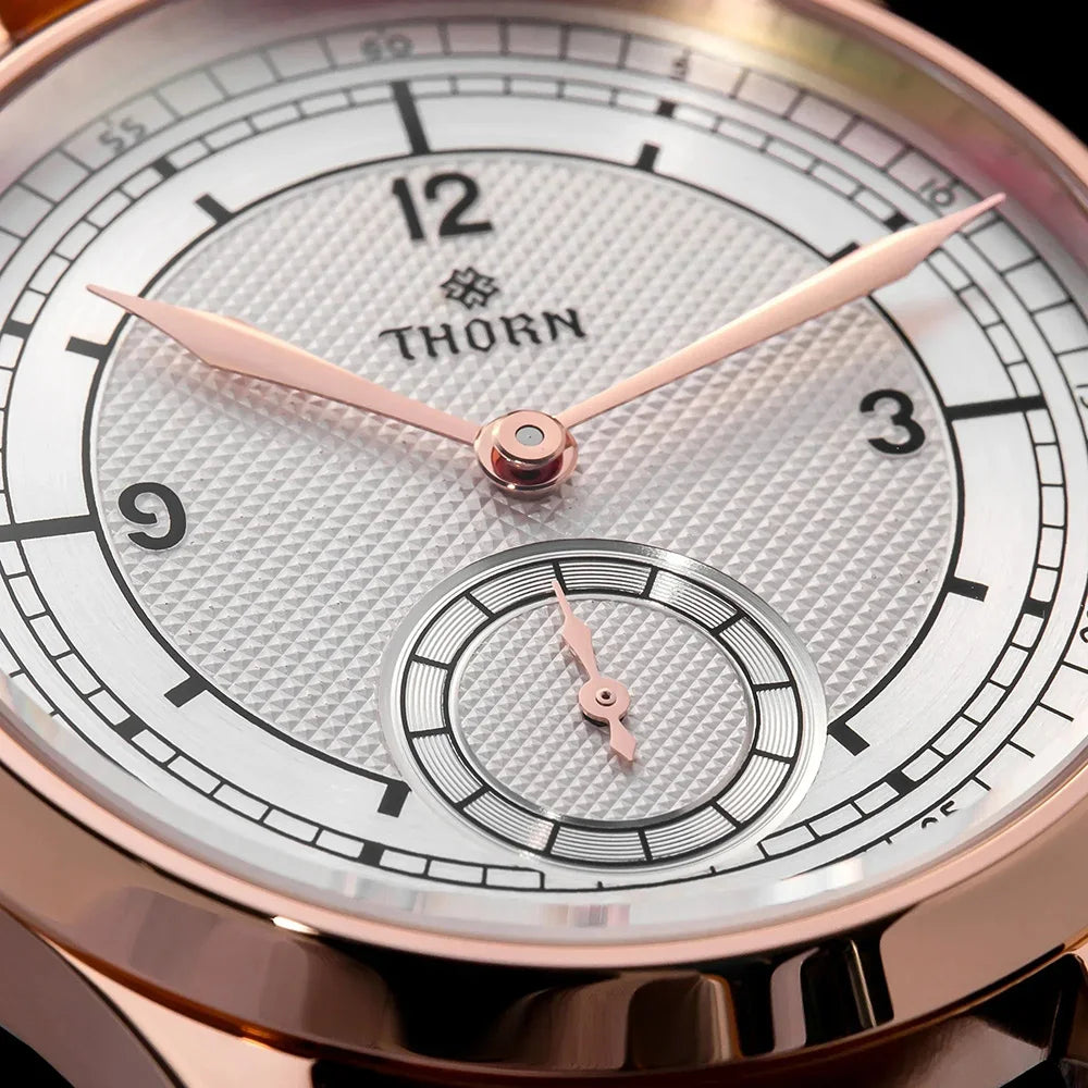 Thorn T001 Quartz Watch Fashion Sapphire Waterproof Grilled Men Watch VD78 Movement 316L Stainless Steel Business Luxurys Watch