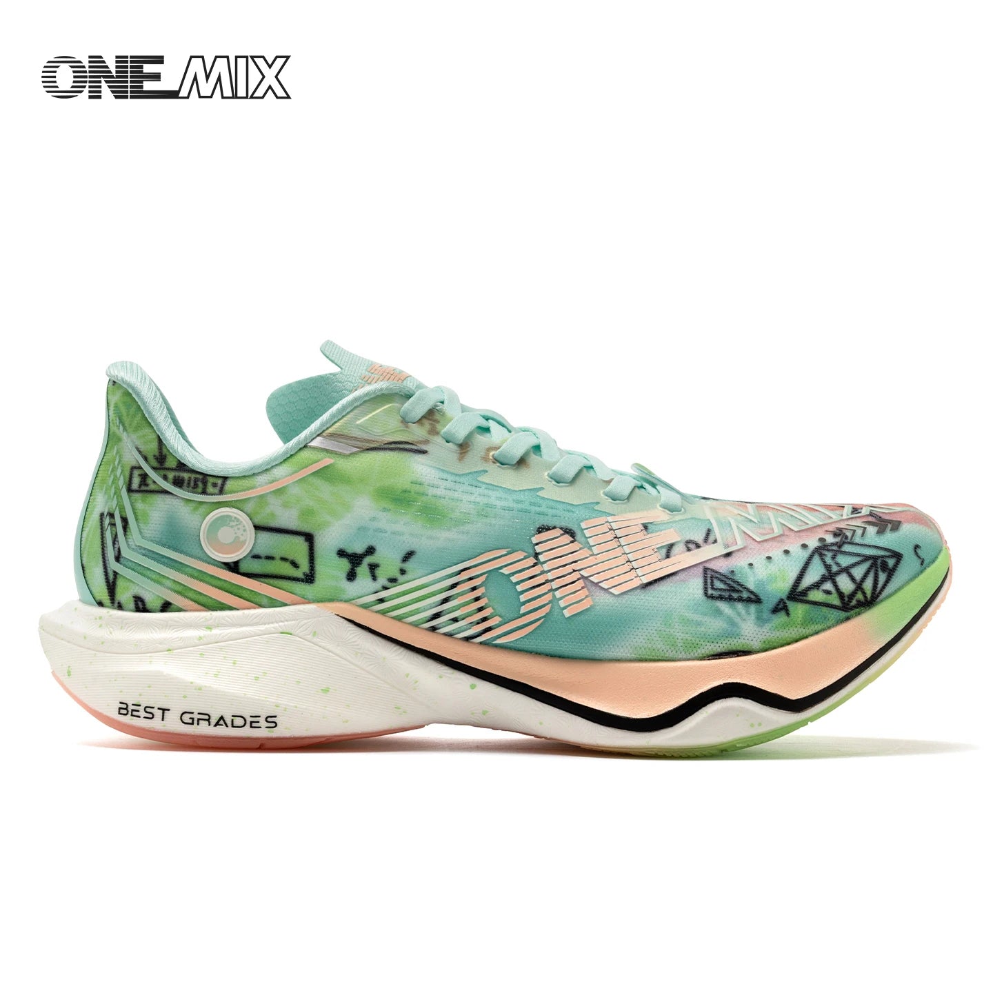 ONEMIX-Nylon Carbon Board Marathon Running Racing Shoes, Professional Stable Support, Shock-relief, Ultra-light Rebound Sneaker