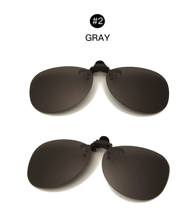 Pilot Polarized Sunglasses Clips Glasses Clip Driving Night Vision Eyeglasses UV400 Outdoor Shades Definition Sun Glasses Clips