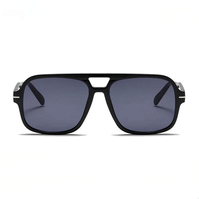 3507 Double Bridge Square Fashion Sunglasses - UV400 Vintage Pilot Style Shades, Retro Classic Sun Glasses for Men Women 411240