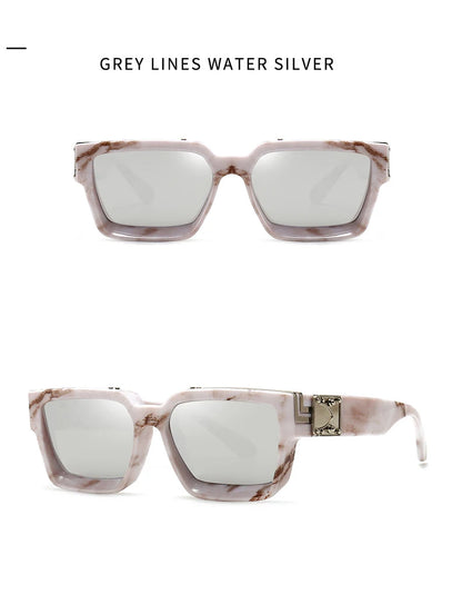 Cycling Brand Rectangle Sunglasses Men Women Luxury Shades Retro Square Sun Glasses Eyewear Trend Punk Eyeglasses For Male