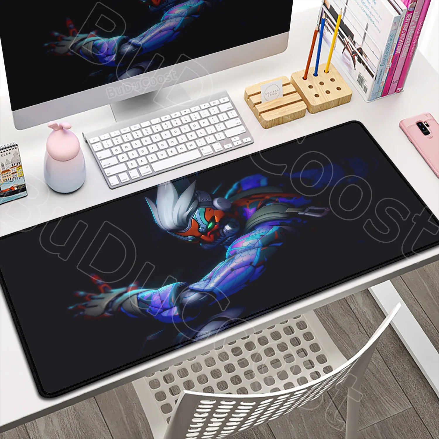 Large XXL DIY Cool Overwatch Mouse Pad Keyboard Table Gaming Accessories Non-Slip Rubber Edge locking spped Laptop Rug desk Mat, Produit gaming premium Fraquane