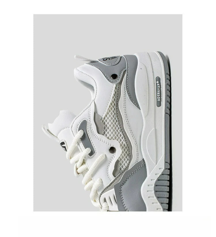 New Mesh Men's Casual Sneakers Comfortable Male Running Shoes for Men Lace-up Platform Skateboard Shoes Student Sports Sneakers