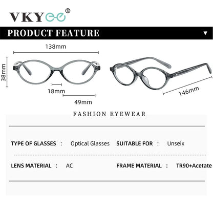 VICKY Simple Geometric Oval Small Frame Retro Design Women's Polarized Sunglasses UV Protection Customizable Prescription K9142