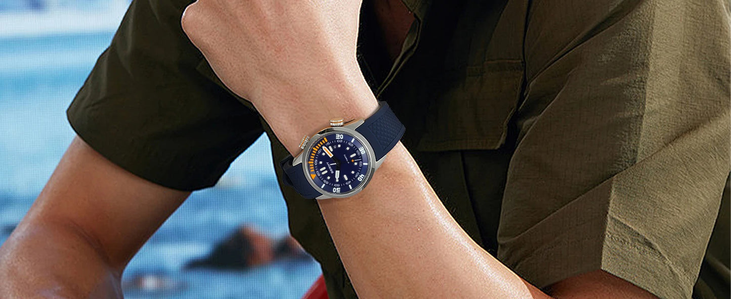 BERNY Automatic Dive Watch for Men Super Luminous 20ATM Diver Wristwatch Original Top Sapphire Swim Sport Mechanical Male Watch