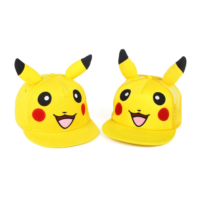 Pokemon Baseball Cap Pikachu Hat Pokemon Cosplay Hip Hop Cap for Girl Boy Children kids Anime Figures Toy Gift Cartoon Hat