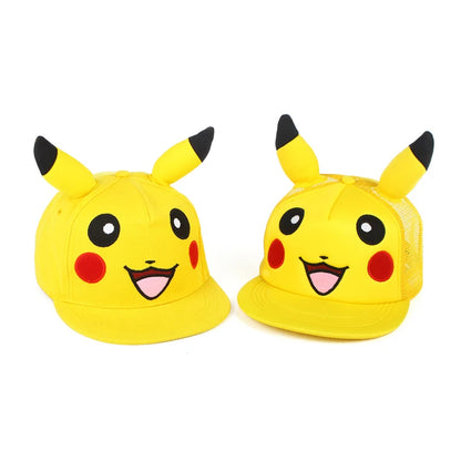 Pokemon Baseball Cap Pikachu Hat Pokemon Cosplay Hip Hop Cap for Girl Boy Children kids Anime Figures Toy Gift Cartoon Hat