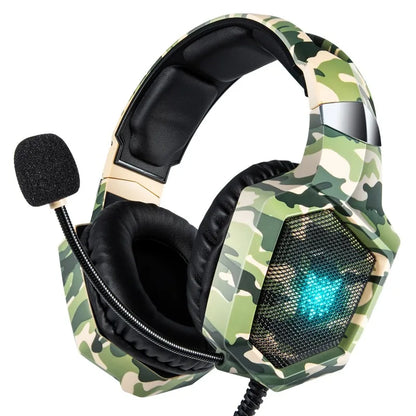 Casque de jeu filaire ONIKUMA K8 RGB, casque circumaural avec microphone flexible, son surround, audio stéréo 3,5 mm, casque pour joueurs PC