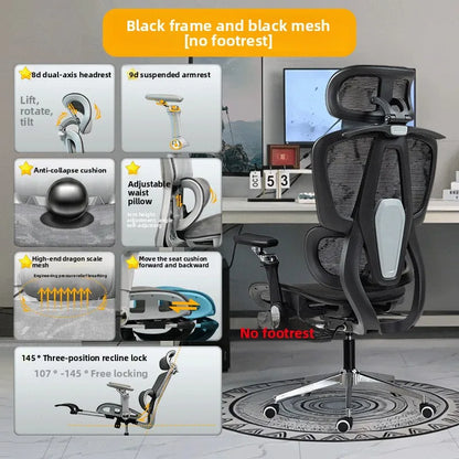 Przenośny minimalistyczny fotel ergonomiczny z podłokietnikiem 10D, fotel komputerowy, biurowy, do nauki i gamingowy Gravitysturdy and durable