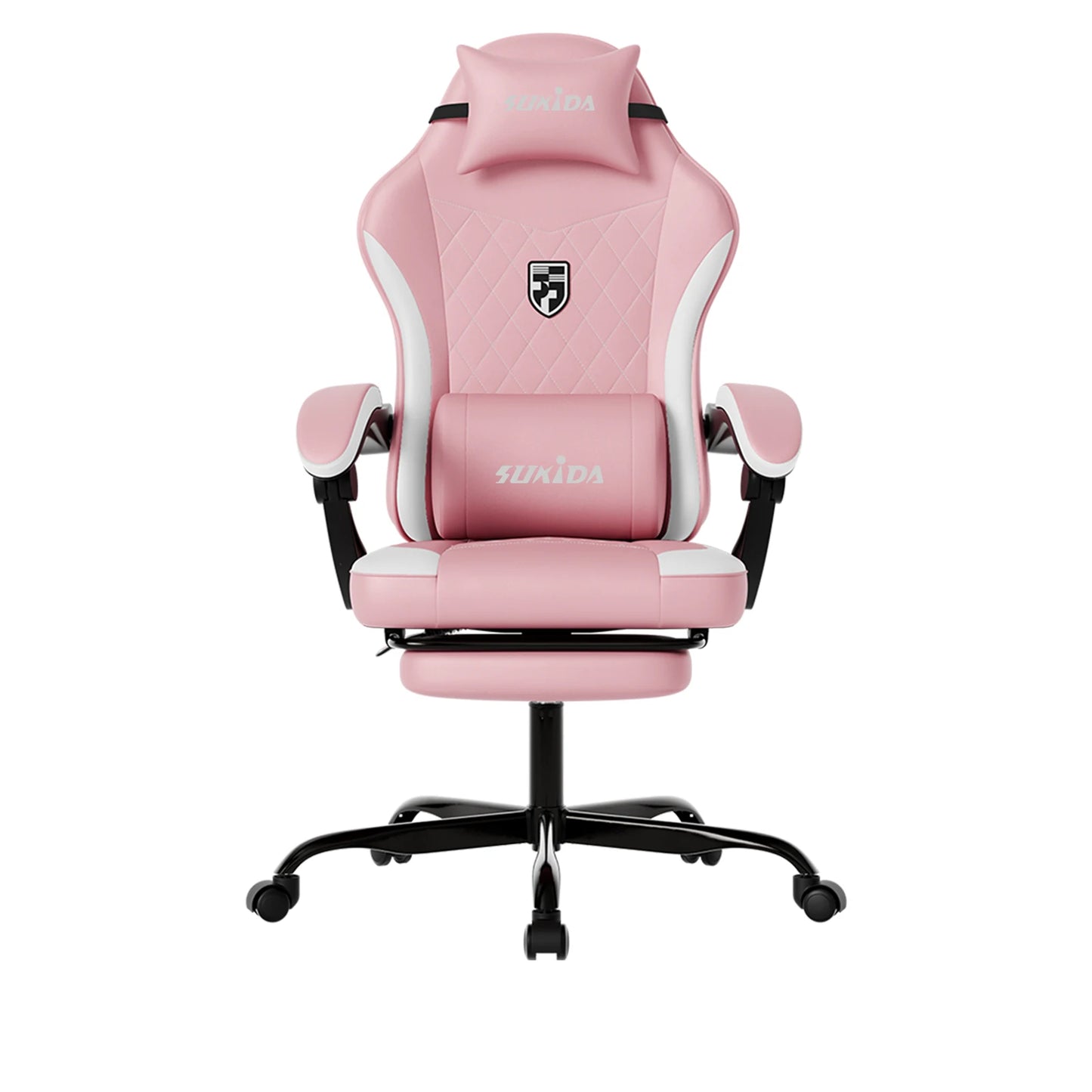 SUKIDA Gaming Chair Ergonomic High Back Computer Chair with Footrest, Reclining Office Chair with Adjustable Height, Comfortable Racing Style Desk Chair