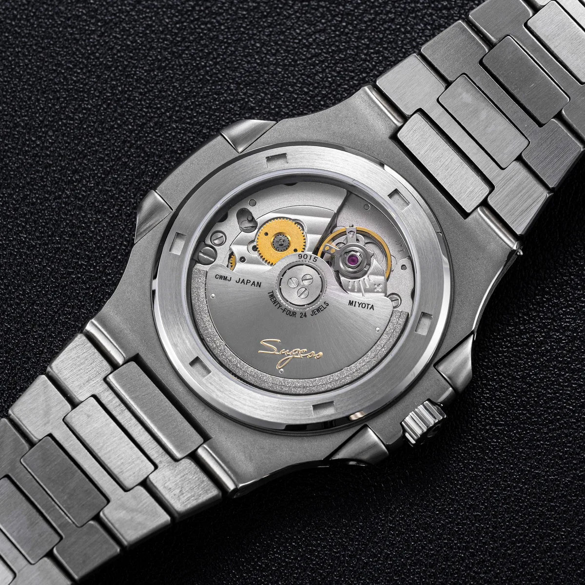 Reloj de hombre Sugess automático mecánico, movimiento Miyota 9015, esfera MOP, luminoso, resistente al agua 5bar, brazalete de lujo S466
