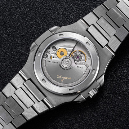 Reloj de hombre Sugess automático mecánico, movimiento Miyota 9015, esfera MOP, luminoso, resistente al agua 5bar, brazalete de lujo S466