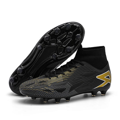 Nouvelles chaussures de football pour hommes, chaussures de football montantes, baskets d'extérieur antidérapantes, crampons de haute qualité pour futsal, intérieur et gazon, meilleures ventes