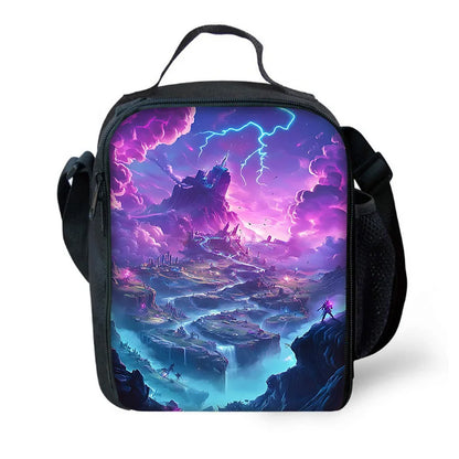 Hot Game FortniteS isolierte Kinder-Tasche mit großem Fassungsvermögen für Jungen und Mädchen, Schüler, Outdoor-Picknick, wiederverwendbare Thermo-Kühltasche und Lunchbox