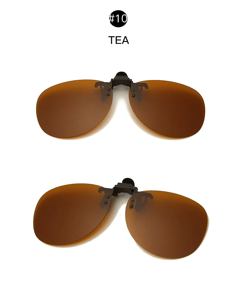 Pilot Polarized Sunglasses Clips Glasses Clip Driving Night Vision Eyeglasses UV400 Outdoor Shades Definition Sun Glasses Clips
