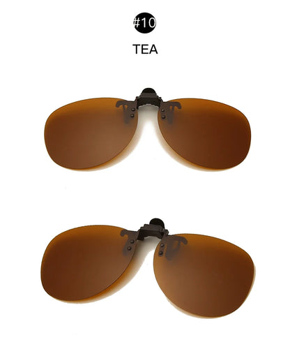 Pilot Polarized Sunglasses Clips Glasses Clip Driving Night Vision Eyeglasses UV400 Outdoor Shades Definition Sun Glasses Clips