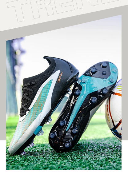 Nouvelles chaussures de football pour hommes, crampons longs pour adultes, chaussures de sport pour l'entraînement en extérieur, respirantes, antidérapantes, confortables pour les garçons, pour les matchs