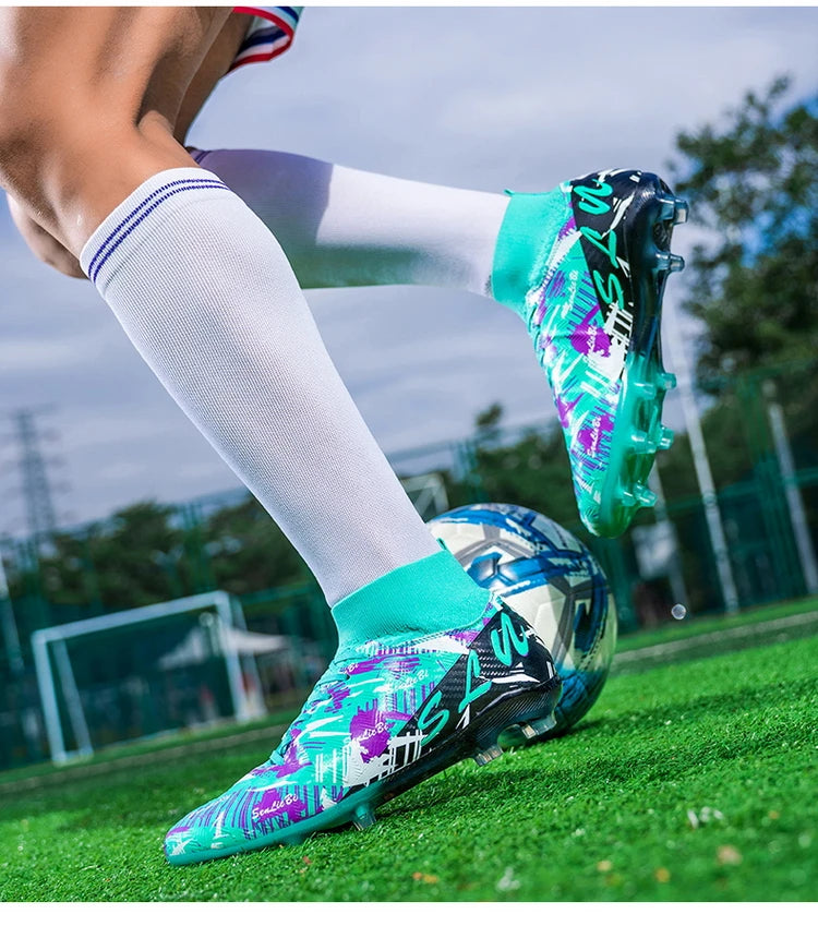 Chaussures de football professionnelles pour hommes, crampons de football FG ultralégers, baskets d'entraînement de football, chaussures de sport d'extérieur