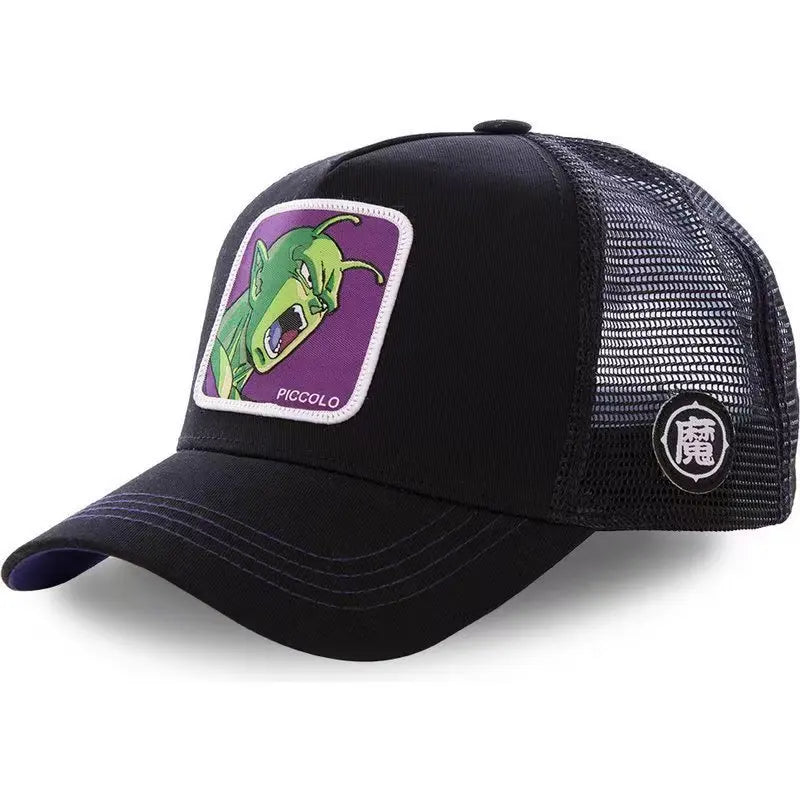 Dragon Ball Anime Embroidered Duck Tongue Mesh Hat Adjustable Breathable Baseball Hat Men's and Women's Outdoor Sunshade Hat