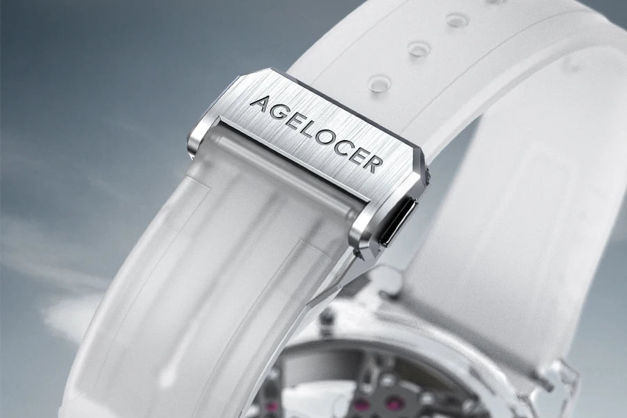 AGELOCER Limited Edition „Ice Never Melts“ Luxuriöse mechanische Handaufzugsuhr mit Free-sprung Crystal Tourbillon