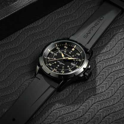 SAPPHERO herenhorloge – Luxe quartzhorloge, waterdicht tot 50 m, voorzien van een geïmporteerd uurwerk en een roestvrijstalen kast – Een ideaal cadeau-idee voor mannen.