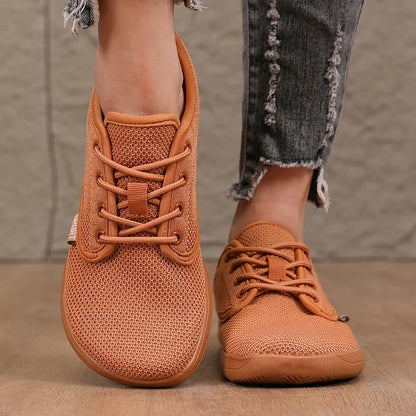 Atmungsaktive Sommer-Flachschuhe für Damen, leichte Mesh-Schuhe, bequeme Wanderschuhe, Herren-Schuhe für breite Füße, weiche Sohle, Freizeitkleidung, Barfuß