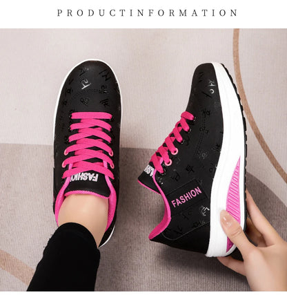 Women Sneakers Fashion Women Vulcanized Shoes High Quality Flats Shoes for Women Walking Platform Plus Size Zapatillas Mujer