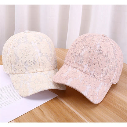 Princess Style Lace Embroidery Mesh Flower Spring and Summer Women Baseball Caps Breathable Lady Snapback Hats Young Girl  BQ091