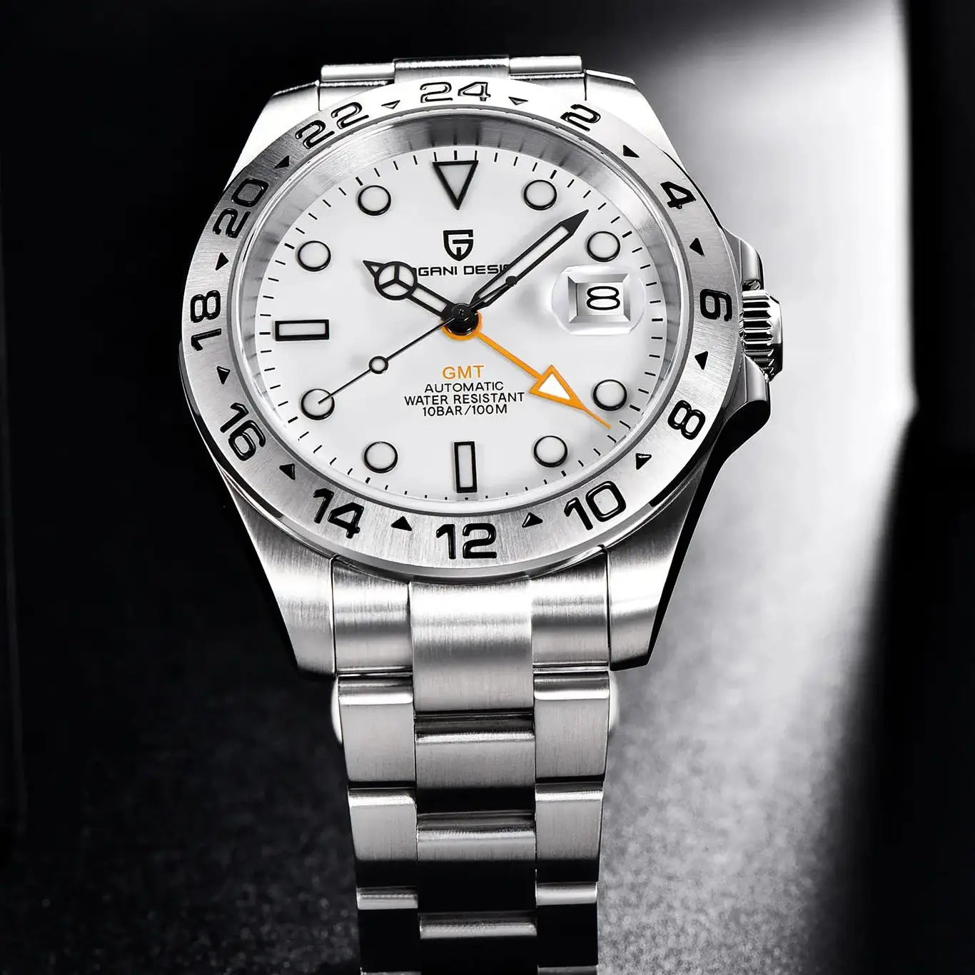 Pagani Design 2026 New Men's Automatic Mechanical Watch Gmt Sapphire Stainless Steel Waterproof 10Bar Luminous Bwg-9 Reloj Hombr