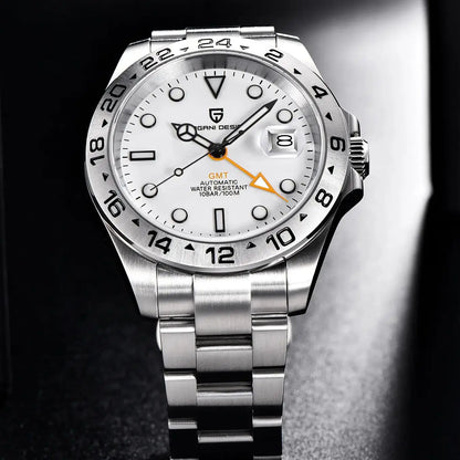Pagani Design 2026 New Men's Automatic Mechanical Watch Gmt Sapphire Stainless Steel Waterproof 10Bar Luminous Bwg-9 Reloj Hombr