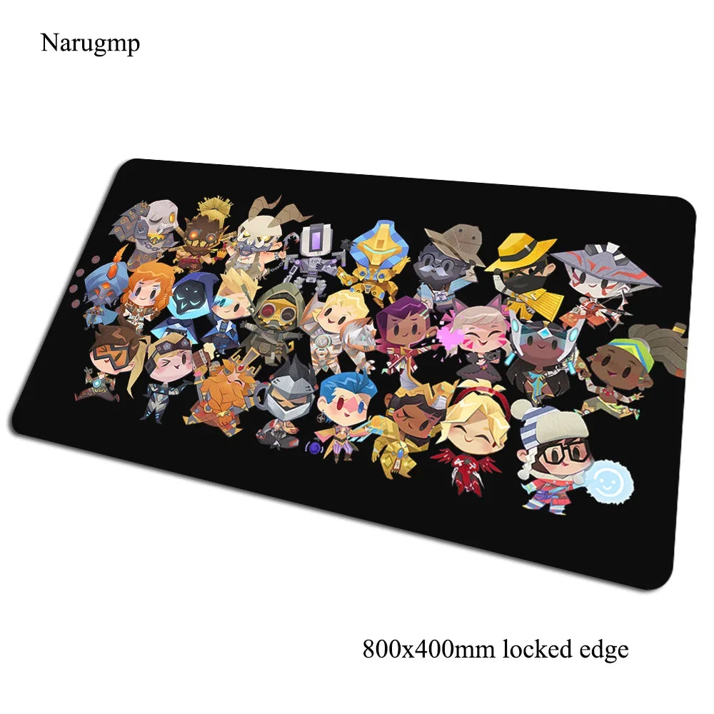Podkładka pod mysz Overwatch 80x40cm, gamingowa podkładka na biurko, duża mata dla gracza na PC, prezent na Halloween do komputera i notebooka
