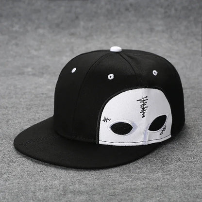 Baseballcap mit flachem Schirm, Buchstabenstickerei für Herren, vielseitig kombinierbar, Damen-Sommer-Hip-Hop-Hut, Outdoor-Sonnenschutz, verstellbare Schirmmütze