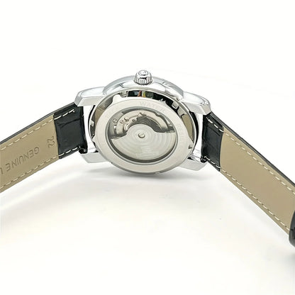 Montre mécanique automatique pour homme – Design squelette élégant, style « business casual » tendance, boîtier en alliage et bracelet en cuir, sans pile