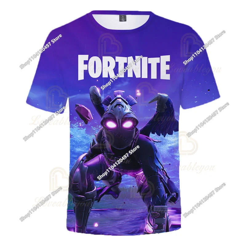 Children's Summer T Shirt Battle Royale Fortnite Hero Victory 3d T-shirt Tees Boys Girls Baby Clothes