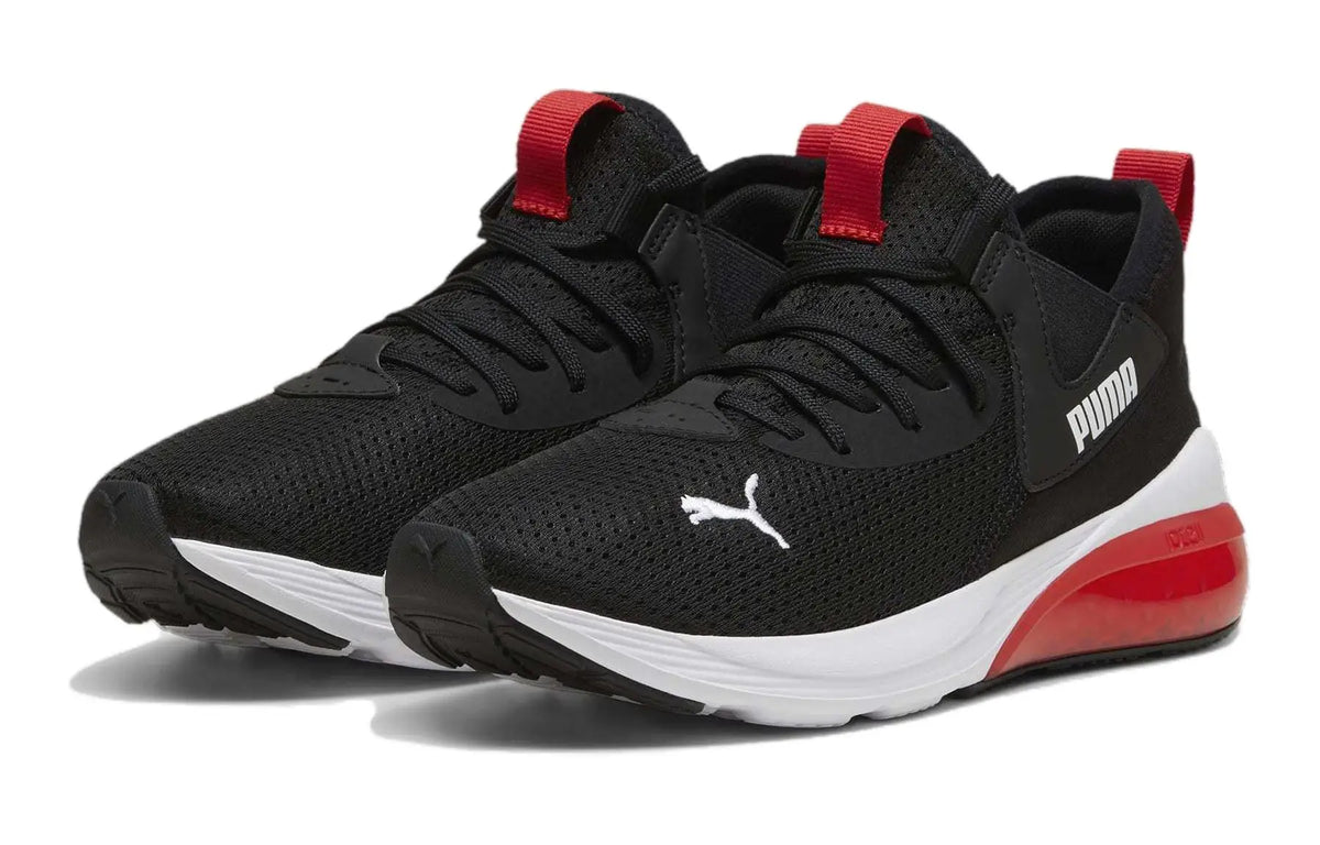 Chaussures de sport pour enfants Puma Cell Vive, modèle bas, chaussures d'entraînement, noir et rouge, 194785-26.