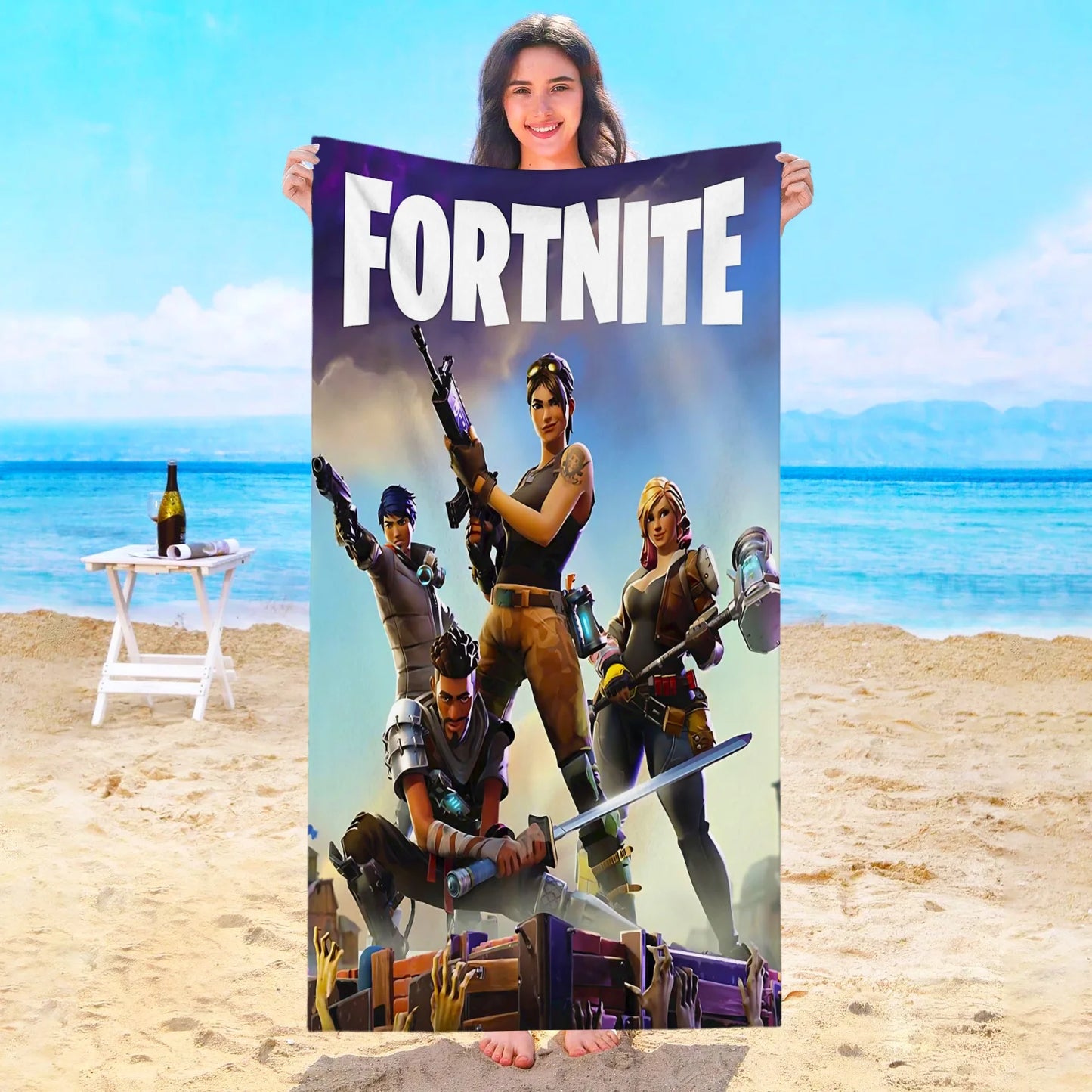 Game F-Fortnites Beach Towel Hotel Towels Bathroom Sauna Spa Playa Travel Swimming Pool For Home Baby Bath Microfiber Gym Shower