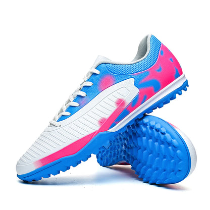 Chaussures de football TF pour adultes, semelle en caoutchouc résistante à l'usure pour terrain synthétique, chaussures de football légères en PU pour hommes, pour matchs sur gazon extérieur